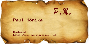 Paul Mónika névjegykártya