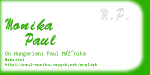 monika paul business card